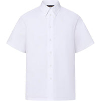 LOUIS VUITTON 1AGKXA Short-Sleeved Lv Blason Cotton Printed Oxford Shirt
