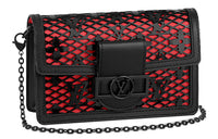 LOUIS VUITTON Dauphine Cow Leather Daphne Shoulder Bag Women's Red
