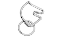 HERMES Stainless Steel Keychains Unisex