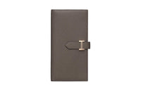 HERMES Bearn Calfskin Epsom Wallet Women's Tin Gray