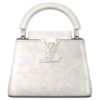 LOUIS VUITTON Karung Leather Capusin Shoulder Crossbody Handbag Women's White