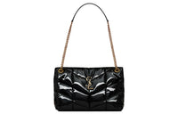 SAINT LAURENT PUFFER Polyester Crossbody Bag Shoulder Bag Women's Black