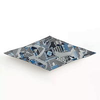 HERMES Cashmere Silk Knit Scarves Men's Blue
