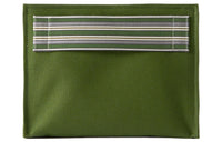 Loro Piana Cotton-Linen Blend Canvas Clutch Women's Green