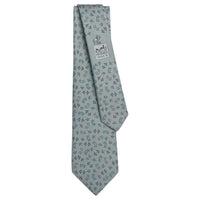 HERMES Silk Ties Men's Medium Gray