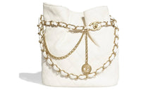 CHANEL Bucket Bags Shoulder Bag Crossbody Bag Women's White