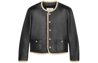 CELINE SS24 Leather Jacket Men's Black