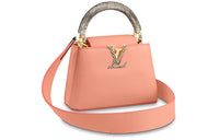 LOUIS VUITTON Capucines Cow Leather Handbag Shoulder Bag Crossbody Bag Mini Women's Pink