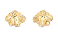 LOUIS VUITTON Metal Stud Earrings Women's Gold