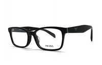 PRADA - Irregular Shape Eyeglass Frames Unisex Black