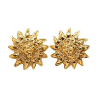CHANEL 1990 2000s Lion head Clip on Earrings