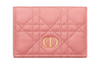 DIOR Caro Soft Calfskin Wallet Extra Small Women's Light Pink