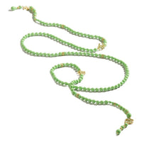 CHANEL Metal Artificial Pearl Rhinestone Necklaces Unisex Green