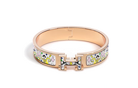 HERMES Enamel Rose Gold-Plated Hardware Accessories Bracelets Women's Gold