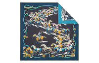HERMES Silk Scarves Women's Blue