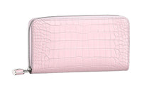 LOUIS VUITTON Zippy Matte Crocodile Leather Wallet Women's Pink