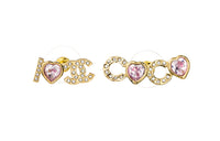 CHANEL Earrings Women's Gold/Pink