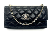 CHANEL Trendy Cc Sheepskin Shoulder Bag, Crossbody Bag Women's Black