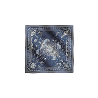 HERMES Silk Scarves Women's Marine Blue