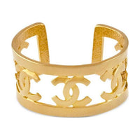 CHANEL Gold-Plated Bangles Women's Gold