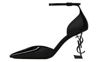 SAINT LAURENT Opyum D'ORSAY Irregular Heel High Heels 8cm Women's Black