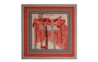 HERMES Silk Scarves Women's Red