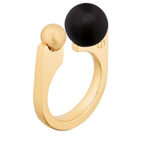 DIOR Metal Resin Rings Women's Gold