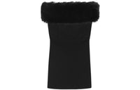SAINT LAURENT Faux fur Mini Dress