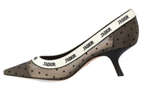DIOR J'Adior In Plumetis Nero E Nude Irregular Heel High Heels 6.5cm Women's Black