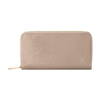 LOUIS VUITTON Zippy Cow Leather Wallet Women's Champagne