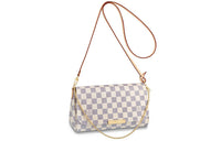 LOUIS VUITTON Favorite Leather Crossbody Bag Shoulder Bag Medium Size Women's Beige Yellow