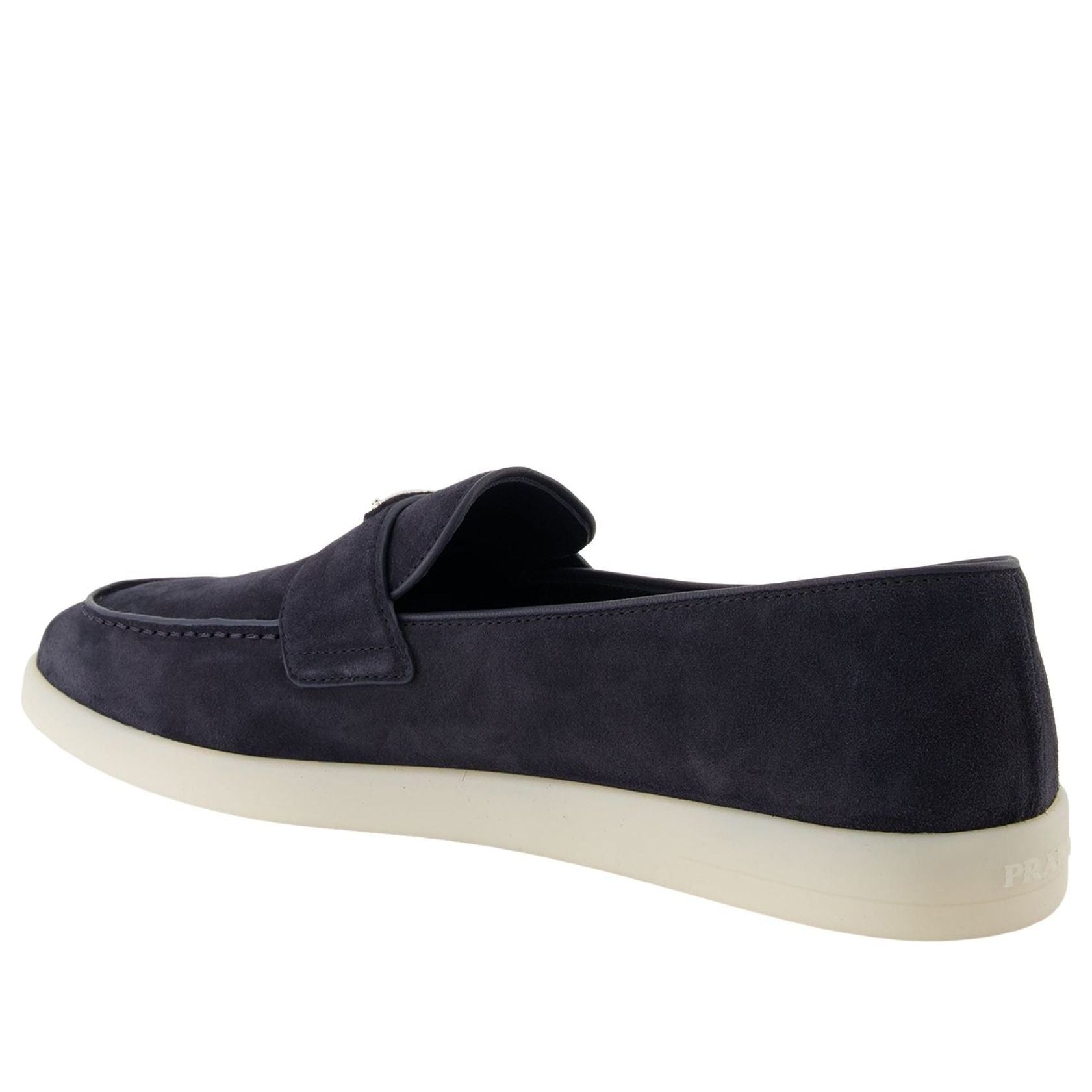 PRADA SS26 Suede Logo Loafer 'Navy' 2DG124-103-F0008