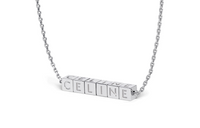 CELINE Brass Necklaces Unisex Silver