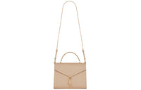 SAINT LAURENT Leather Handbag Medium Size Women's Ivory