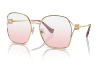 MIU MIU Metal Irregular Shape Sunglasses Women's Gold