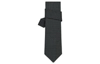 HERMES Ties Men Black/Charcoal Gray/Turquoise Blue