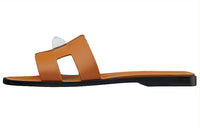 HERMES Oran Slide Slippers Women's Gilded Beige