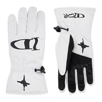DIOR Polyamide, Polyester, Rubber Sports Gloves Men's White/Black