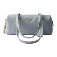 PRADA Calfskin Shoulder Bag Medium Size Women's Ivory