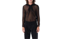 SAINT LAURENT Hooded Silk T-shirt