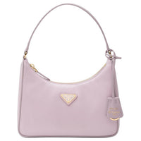 PRADA Re-Edition Leather Vagabond Bag Shoulder Bag Mini Women's Light Purple