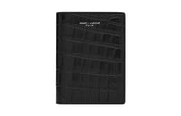 SAINT LAURENT PARIS Leather Card Holder Wallet Men's Black