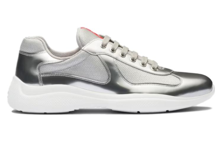 PRADA America's Cup Low-Top Casual Shoes Men's Silver