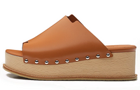 HERMES Slide Slippers Women's Brown