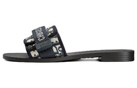 DIOR Diorevolution Odor Resistant Slide Slippers Women's Dark Blue