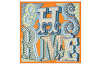 HERMES Silk Scarves Women's Orange