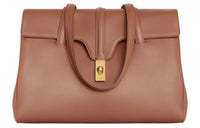CELINE Smooth Calf Leather Handbag Shoulder Bag Women's Brown