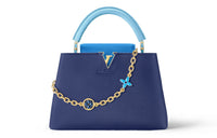 LOUIS VUITTON Capucines Taurillon Leather Capusin Shoulder Crossbody Handbag Small Size Women's Blue