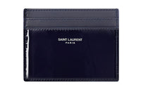 SAINT LAURENT PARIS Calfskin Card Holder Men's Dark Blue
