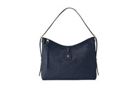 LOUIS VUITTON Carryall Cow Leather Shopping Bag Handbag Shoulder Bag Medium Size Women's Marine Blue